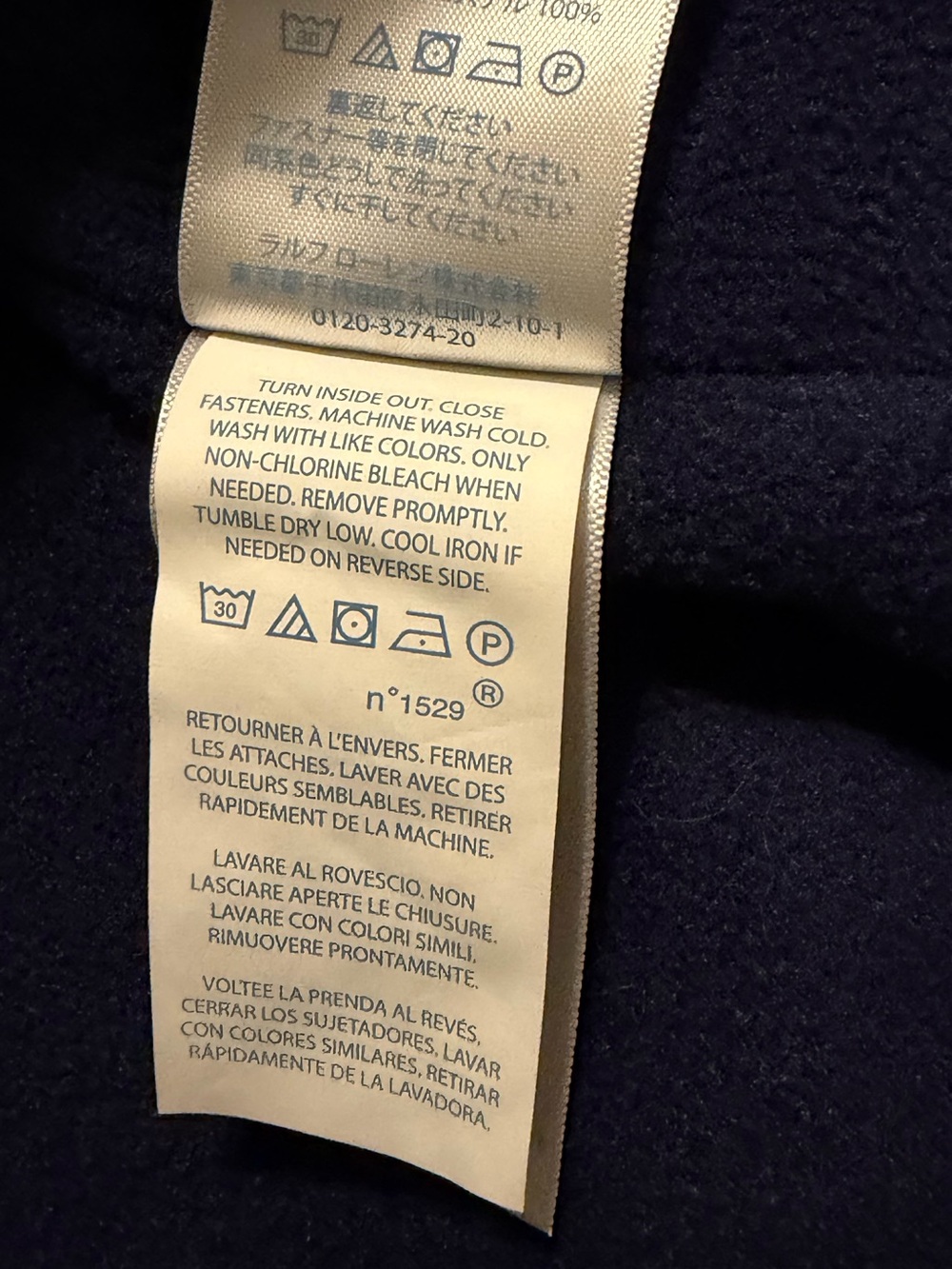 Ralph Lauren Polo Size 3M Baby Snowsuit Navy Blue Quilted Bunting - Picture 4 of 13